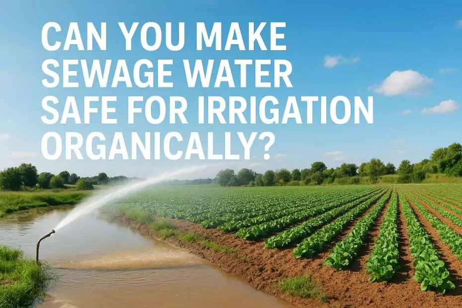 Can You Make Sewage Water Safe for Irrigation Organically