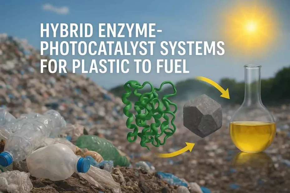 Hybrid Enzyme-Photocatalyst Systems for Plastic to Fuel