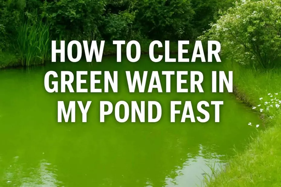 How to Clear Green Water in My Pond Fast