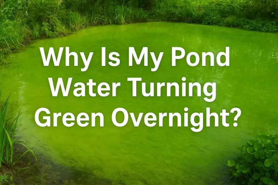 Why Is My Pond Water Turning Green Overnight? 1 Why Is My Pond Water Turning Green Overnight