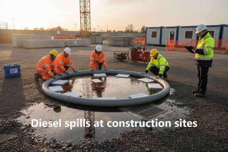 Diesel spills at construction sites 1 Diesel spills at construction sites